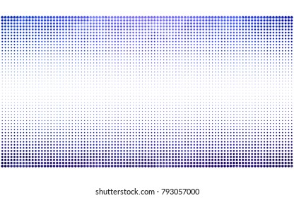Light BLUE vector banner set of circles, spheres. Donuts Background. Creative Design Templates. Technology halftone illustration.