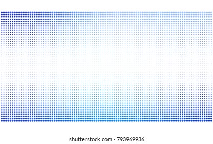 Light BLUE vector banner set of circles, spheres. Donuts Background. Creative Design Templates. Technology halftone illustration.