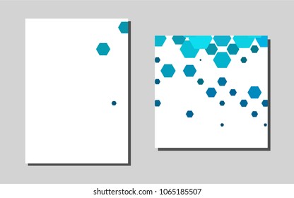 Light BLUE vector banner for websites. Booklet with text box on colorful abstract background. The pattern can be used for any ad, booklets.