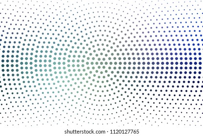 Light BLUE vector banners set of circles, spheres. Abstract spots. Art Background of bubbles in halftone style with colored gradient.
