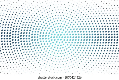 Light BLUE vector banners set of circles, spheres. Abstract spots. Art Background of bubbles in halftone style with colored gradient.
