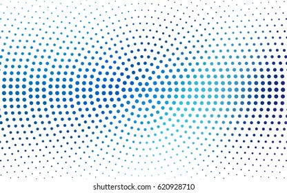 Light BLUE vector banners set of circles, spheres. Abstract spots. Art Background of bubbles in halftone style with colored gradient.