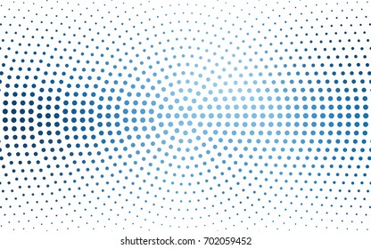 Light BLUE vector banners set of circles, spheres. Abstract spots. Art Background of bubbles in halftone style with colored gradient.