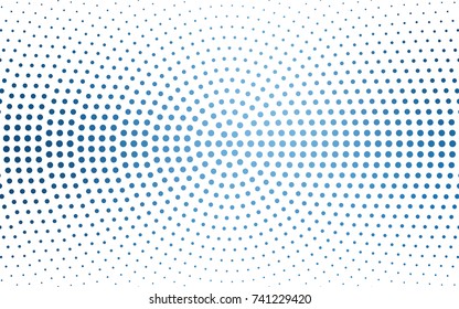 Light BLUE vector banners set of circles, spheres. Abstract spots. Art Background of bubbles in halftone style with colored gradient.