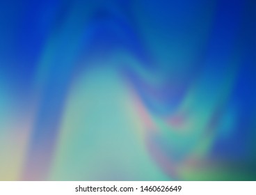 Light BLUE vector blurred bright template. Colorful abstract illustration with gradient. The template can be used for your brand book.