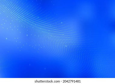 Light BLUE vector Blurred decorative design in abstract style with bubbles. Blurred bubbles on abstract background with colorful gradient. Base for booklets, leaflets