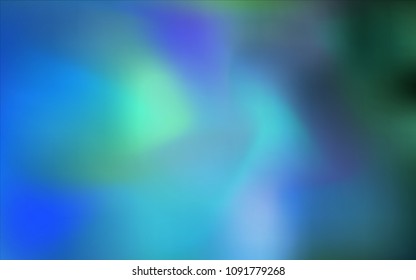 Light BLUE vector blurred shine abstract cover. A completely new color illustration in a vague style. The elegant pattern can be used as part of a brand book.