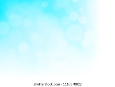 Light BLUE vector blurred shine abstract background. A completely new color illustration in a bokeh style. The template can be used for your brand book.