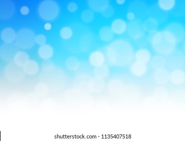 Light BLUE vector blurred shine abstract template. A completely new color illustration in a bokeh style. The best blurred design for your business.