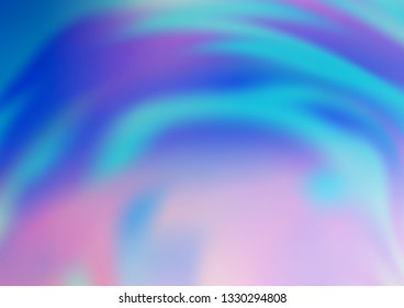 Light BLUE vector blurred shine abstract template. Colorful abstract illustration with gradient. The background for your creative designs.