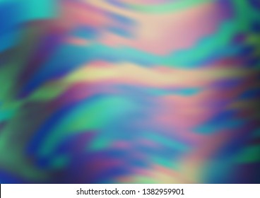Light BLUE vector blurred shine abstract template. Creative illustration in halftone style with gradient. The background for your creative designs.