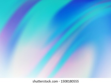 Light BLUE vector blurred shine abstract template. Creative illustration in halftone style with gradient. The background for your creative designs.