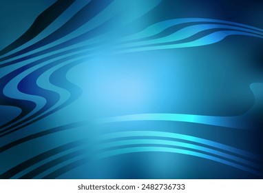 Light BLUE vector blurred shine abstract template. A completely new colored illustration in blur style. Completely new design for your business.