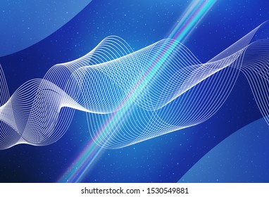 Hellblaue, unscharfe Vektorvorlage. Eine elegante helle Illustration mit Farbverlauf. Hintergrund für ein Handy.