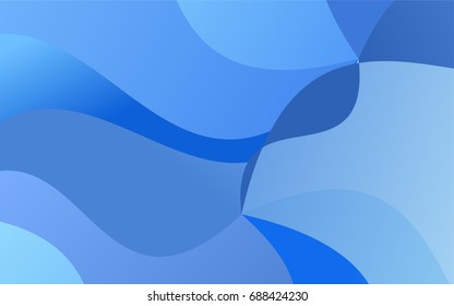 Light BLUE vector blurred template. Shining illustration, which consist of blurred lines. The elegant pattern can be used as part of a brand book.