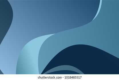 Light BLUE vector blurry arched pattern. Colorful abstract illustration with gradient crooked lines. The textured pattern can be used for background.