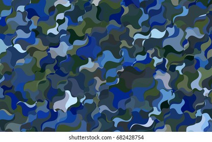 Light BLUE vector blurry arched template. Shining crooked illustration in a brand-new style. The template can be used as a background for cell phones.