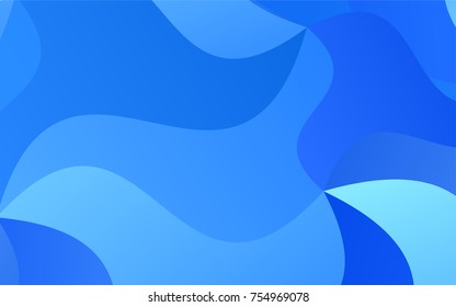 Light BLUE vector blurry arched template. Shining illustration, which consist of blurred lines. The elegant pattern can be used as part of a brand book.