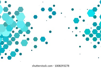 Light BLUE vector blurry hexagon background design. Geometric background in Origami style with gradient. 