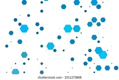 Light BLUE vector blurry hexagon background design. Geometric background in Origami style with gradient. 