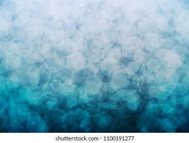 Light BLUE vector blurry hexagon pattern. Creative geometric illustration in Origami style with gradient. hexagonal pattern for your business design.