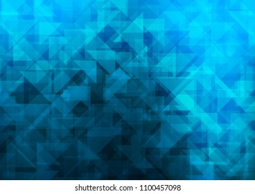 Light BLUE vector blurry hexagon blurry triangle. Glitter abstract illustration with an elegant design. The template can be used as a background for cell phones.