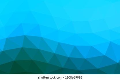 Light BLUE vector blurry hexagon blurry triangle. Shining colored illustration in a Brand new style. Triangular pattern for your business design.