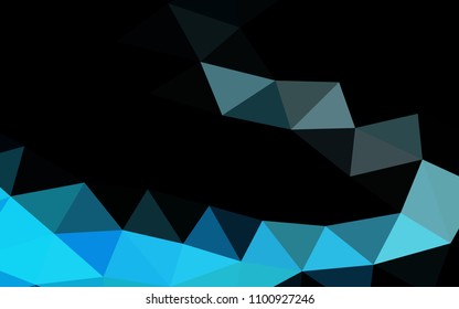 Light BLUE vector blurry hexagon blurry triangle. Creative geometric illustration in Origami style with gradient. A new texture for your design.