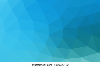 Light BLUE vector blurry hexagon blurry triangle. A sample with polygonal shapes. Triangular pattern for your business design.
