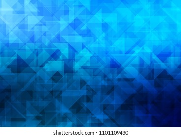 Light BLUE vector blurry hexagon blurry triangle. Colorful illustration in abstract style with gradient. A new texture for your design.