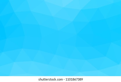 Light BLUE vector blurry hexagon blurry triangle. Shining illustration, which consist of triangles. The polygonal design can be used for your web site.