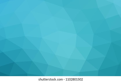 Light BLUE vector blurry hexagon blurry triangle. Triangular geometric sample with gradient.  Brand new style for your business design.