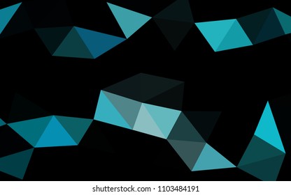 Light BLUE vector blurry hexagon blurry triangle. Shining illustration, which consist of triangles. The textured pattern can be used for background.
