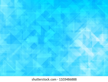 Light BLUE vector blurry hexagon blurry triangle. A sample with polygonal shapes. The completely new template can be used for your brand book.