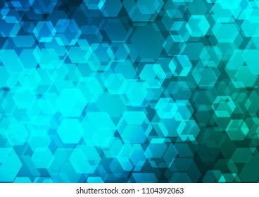 Light BLUE vector blurry hexagon background. Colorful illustration in abstract style with gradient. A new texture for your design.