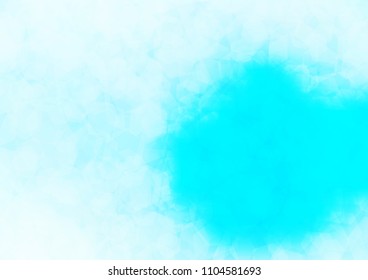 Light BLUE vector blurry hexagon template. Glitter abstract illustration with an elegant design. The elegant pattern can be used as part of a brand book.