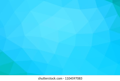 Light BLUE vector blurry hexagon blurry triangle. Triangular geometric sample with gradient.  The textured pattern can be used for background.