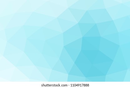 Light BLUE vector blurry hexagon blurry triangle. Creative geometric illustration in Origami style with gradient. The best triangular design for your business.