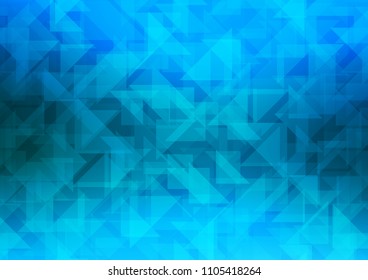Light BLUE vector blurry hexagon pattern. A vague abstract illustration with gradient. Triangular pattern for your business design.
