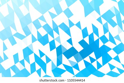 Light BLUE vector blurry hexagon pattern. A completely new color illustration in a vague style. The best triangular design for your business.