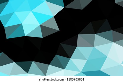 Light BLUE vector blurry hexagon blurry triangle. A completely new color illustration in a vague style. The polygonal design can be used for your web site.