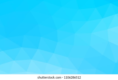 Light BLUE vector blurry hexagon blurry triangle. Triangular geometric sample with gradient.  The elegant pattern can be used as part of a brand book.
