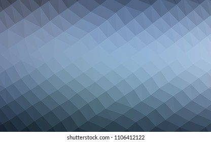 Light BLUE vector blurry hexagon pattern. Creative illustration in halftone style with gradient. The best triangular design for your business.