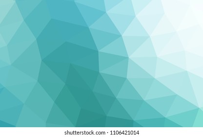 Light BLUE vector blurry hexagon blurry triangle. Brand new colored illustration in blurry style with gradient. Triangular pattern for your business design.