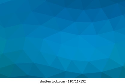 Light BLUE vector blurry hexagon blurry triangle. Shining illustration, which consist of triangles. The elegant pattern can be used as part of a brand book.