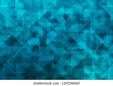 Light BLUE vector blurry hexagon blurry triangle. Brand new colored illustration in blurry style with gradient. The textured pattern can be used for background.