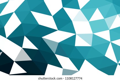 Light BLUE vector blurry hexagon blurry triangle. Glitter abstract illustration with an elegant design. Brand new design for your business.