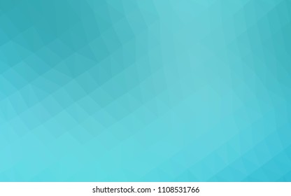 Light BLUE vector blurry hexagon template. Brand new colored illustration in blurry style with gradient. Triangular pattern for your business design.