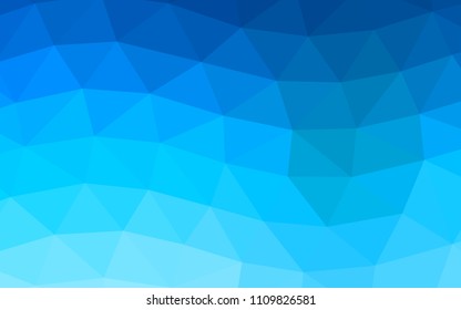 Light BLUE vector blurry hexagon blurry triangle. A vague abstract illustration with gradient. The best triangular design for your business.