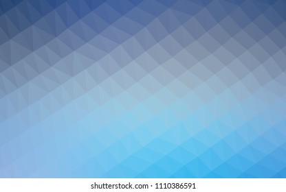 Light BLUE vector blurry hexagon texture. Triangular geometric sample with gradient.  The elegant pattern can be used as part of a brand book.